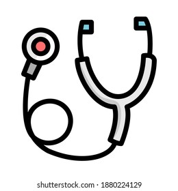 icon stethoscope doctor style fill line