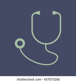 Icon of Stethoscope. Eps-10.