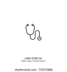 Icon stethoscope graphic design single icon vector