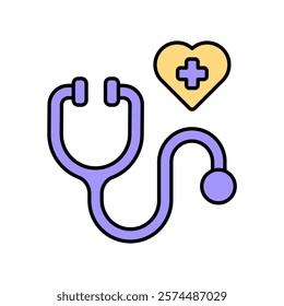 Icon a STETHOSCOPE, isolated against a clean background.