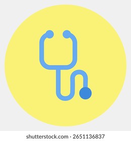 Icon stethoscope. Medical elements. Icon in color mate style.