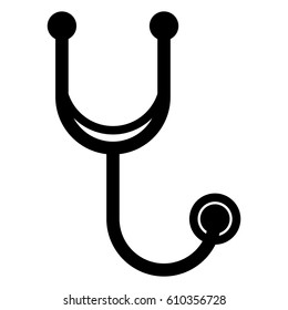 Icon of a stethoscope on a white background, vector illustration