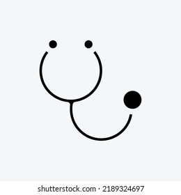 Icon Stethoscope. suitable for education symbol. glyph style. simple design editable. design template vector. simple illustration