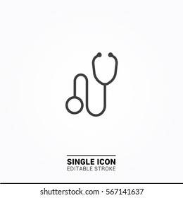 Icon Stetoscope Health Single Icon Graphic Design