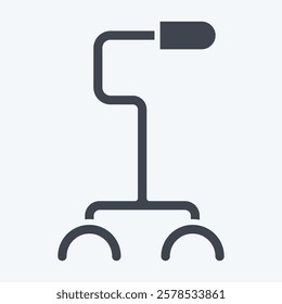 Icon Stick. related to Retirement symbol. glyph style. design editable