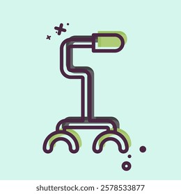 Icon Stick. related to Retirement symbol. MBE style. design editable