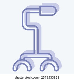 Icon Stick. related to Retirement symbol. two tone style. design editable