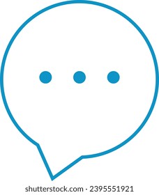 Icon sticker ellipsis chat in the cloud