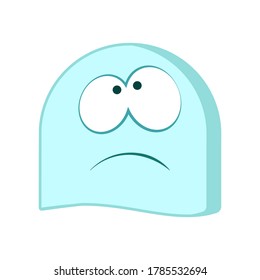 Icon, sticker of a funny creature. Emoticons for apps