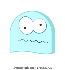 Icon, sticker of a funny creature. Emoticons for apps