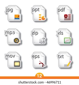 Icon sticker series 12 - files