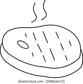 icon of a still smoking steak ready to be served