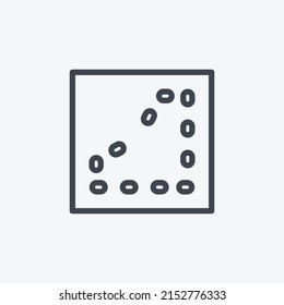 Icon Stitching Lines. suitable for Tailor symbol. line style. simple design editable. design template vector. simple symbol illustration