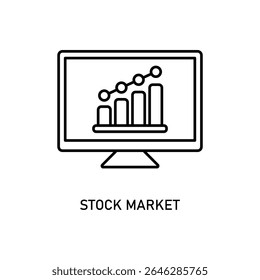 Icon a stock exchange, isolated against a clean background.