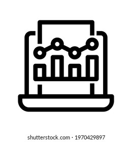 Icon Stock Market With Style Outline