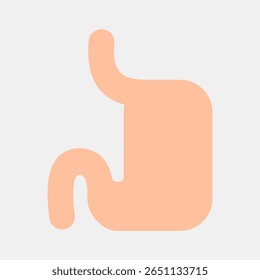 Icon stomach. Medical elements. Icon in flat style.