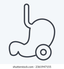 Icon Stomach. related to Body Ache symbol. line style. simple design editable. simple illustration