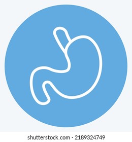 Icon Stomach. suitable for education symbol. blue eyes style. simple design editable. design template vector. simple illustration