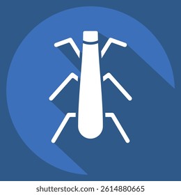 Icon Stonefly. related to Insects symbol. long shadow style. design editable