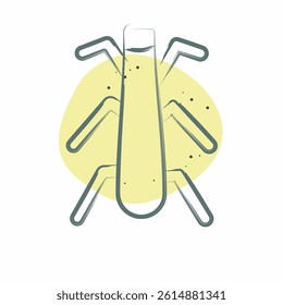 Icon Stonefly. related to Insects symbol. Color Spot Style. design editable