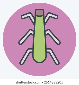 Icon Stonefly. related to Insects symbol. color mate style. design editable