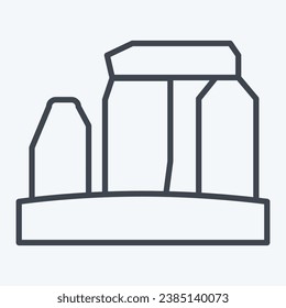 Icon Stonehenge. related to Celtic symbol. line style. simple design editable. simple illustration