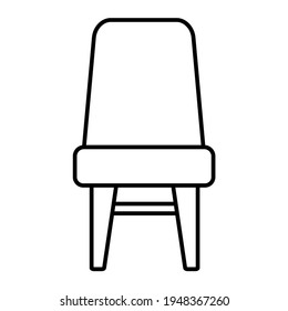 icon of stool furniture set vector color for web