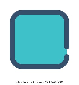 icono detener la música usando el estilo de línea rellena y el color azul