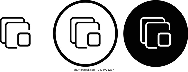 icon stop queue black outline for web site design 
and mobile dark mode apps 
Vector illustration on a white background