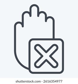 Icon Stop. related to Exclamation symbol. line style. design editable