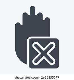 Icon Stop. related to Exclamation symbol. glyph style. design editable