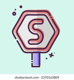 Icon Stop. related to Road Sign symbol. MBE style. simple design editable. simple illustration