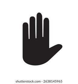 Icon of Stop sign in the form of hands.