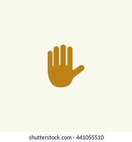 Icon of Stop sign in the form of hands.