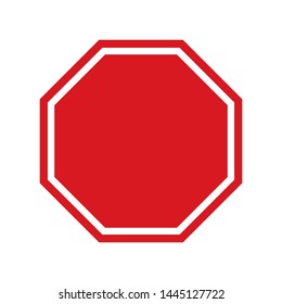 Icon stop signal blank vector