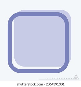 Icon Stop - Two Tone Style - Simple illustration, Editable stroke, Design template vector, Good for prints, posters, advertisements, announcements, info graphics, etc.