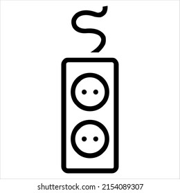 Icon, stopcontact illustration with modern shape