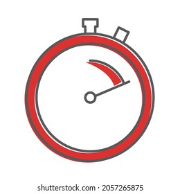 Icon of stopwatch or countdown. Period of time. Express delivery.