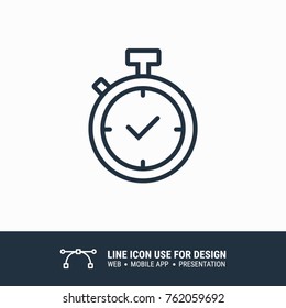 Icon stopwatch  graphic design single icon vector illustration