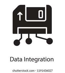 Icon of a storage device depicting floppy disk