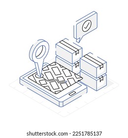 Ein Icon von Speicherracks isometrisches Design 