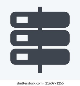 Icon Storage. suitable for Mobile Apps symbol. glyph style. simple design editable. design template vector. simple symbol illustration