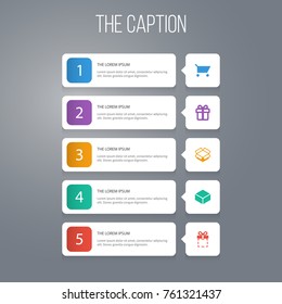 Icon Store Set Of Gift, Carton, Giftbox And Other Vector Objects. Also Includes Box, Carton, Pushcart Elements.