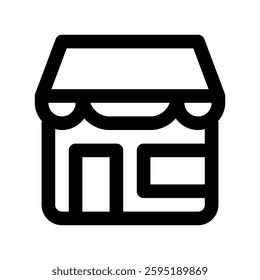 icon store with style outline