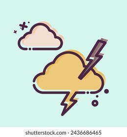 Icon Storm. related to Leisure and Travel symbol. MBE style. simple design illustration.