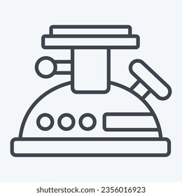 Icon Stove and. related to Camping symbol. line style. simple design editable. simple illustration