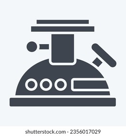 Icon Stove and. related to Camping symbol. glyph style. simple design editable. simple illustration