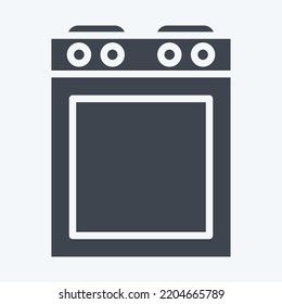 Icono Stove. adecuado para el símbolo Kitchen Appliances. estilo glifo. diseño simple editable. vector de plantilla de diseño. ilustración simple