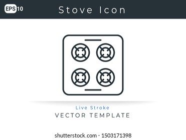 Icon Stove For Website, Infographic Element. Vector Illustration