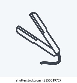 Icon Straightener. suitable for beauty care symbol. line style. simple design editable. design template vector. simple symbol illustration